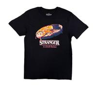 Stranger Things Men's Surfer Boy Pizza T-Shirt in Black | Size: Small Stranger Things Black S