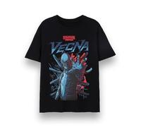 Stranger Things Mens T-Shirt | Adults Vecna Short Sleeve Graphic Tee in Black | Alternative Style Artwork Dungeons & Dragons Villain Apparel Top | Netflix TV Show Merchandise Gift