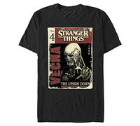 Stranger Things Men's Vecna Pulp Comic T-Shirt, Black, 3XL Big