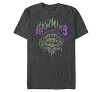 Stranger Things Men's Welcome to Hawkins Short Sleeve T-Shirt, Dark Heather Grey, M