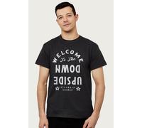 Stranger Things Men's Welcome To The Upside Down T-Shirt in Black | Size: 2XL Stranger Things Black 2XL