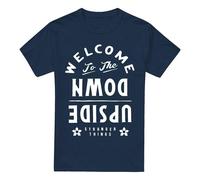 Stranger Things Mens Welcome To The Upside Down T-Shirt - Navy - Navy - M