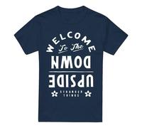 Stranger Things Mens Welcome To The Upside Down T-Shirt - Navy - Navy - XL