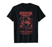 Stranger Things Mindflayer Group Horror Movie Poster T-Shirt, Men, Black, 3X-Large