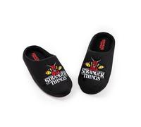 Stranger Things Mule Slippers | Unisex Kids Black | Official Merch | Size: 4 Stranger Things Black 4