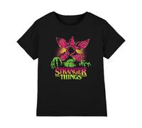 Stranger Things Neon Demogorgon Kids T Shirt, Black, 9-11