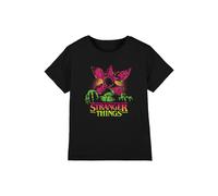 Stranger Things Neon Demogorgon Kids T-Shirt, Black | Size: 9-11 Years Stranger Things Black 9-11 Years