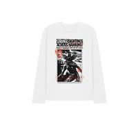 Stranger Things Newspaper Demogorgon Sighting Long Sleeve T-Shirt, White | Size: Medium Stranger Things White M