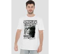 Stranger Things Newspaper Vecna T-Shirt, White | Size: 2XL Stranger Things White 2XL