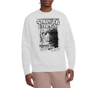 Stranger Things Newspaper Vecna Unisex Sweatshirt, White, XX-Large