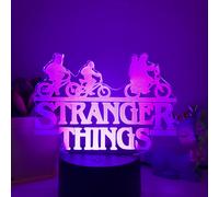 Stranger Things Night Light 3D LED Illusion Lamp with 16 Color Remote Control For Kids Bedroom Decorations Light -- Black Seat