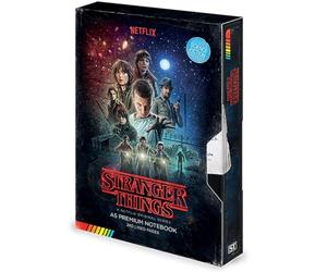 Stranger Things Notebook with Retro VHS Design Cover in Presentation Gift Box, Journal 240 Pages - Official Merchandise
