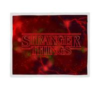 Stranger Things Official Fleece Blanket | Super Soft Warm Throw with Sherpa Reverse, Hijack Design | Perfect For Home, Bedroom, Sleepovers & Camping | Size 120 x 150cm