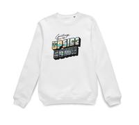 Stranger Things Official Greetings from the Upside Down Sweatshirt - White | Size: XL Stranger Things White XL