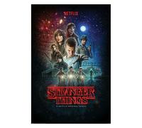 Stranger Things One Sheet Canvas Print - Red/Midnight Blue - 60cm x 80cm - Red/Midnight Blue