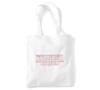 Stranger Things Outline Logo Grocery Travel Reusable Tote Bag, White
