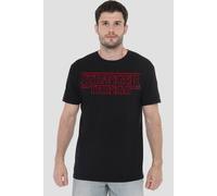 Stranger Things Outline Logo T-Shirt, Black | Size: Large Stranger Things Black L