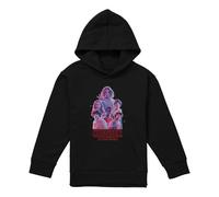 Stranger Things Pink Glow Group Youth Kids Boy Girls Pull-Over Hoodie, Black, 5-6