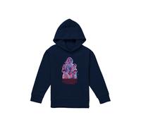 Stranger Things Pink Glow Group Youth Kids Pull-Over Hoodie, Navy | Size: 9-11 Years Stranger Things Navy 9-11 Years
