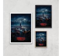 Stranger Things Pumpkin Patch Giclee Art Print - A2 - White Frame