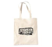 Stranger Things Punk Logo Grocery Travel Reusable Tote Bag, Natural