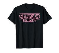 Stranger Things Punk Logo Pink T-Shirt