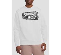 Stranger Things Punk Logo Sweatshirt, White | Size: Large Stranger Things White L