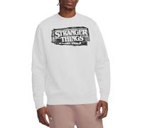 Stranger Things Punk Logo Unisex Sweatshirt, White, XX-Large