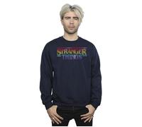 Stranger Things Rainbow Dot Logo Sweatshirt Netflix Navy 4XL