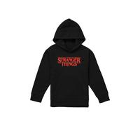 Stranger Things Red Drip Logo Youth Kids Boy/Girls Pull-Over Hoodie, Black | Size: 12-13 Years Stranger Things Black 12-13 Years