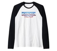 Stranger Things Retro 80s Epic Text Logo Raglan Baseball Tee