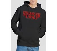 Stranger Things Retro Drippy Logo Hoodie, Black | Size: Small Stranger Things Black S