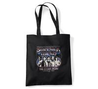 Stranger Things Retro Thunder Group Grocery Travel Reusable Tote Bag, Black