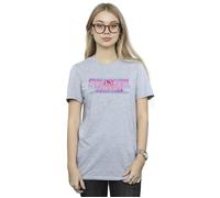 Stranger Things Retro Title Cotton Boyfriend T-Shirt Netflix Grey XXL