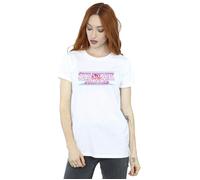 Stranger Things Retro Title Cotton Boyfriend T-Shirt Netflix White L