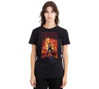 Stranger Things Rock of Eddie Munson Ladies T Shirt, Black, X-Large