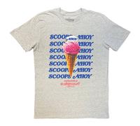 Stranger Things Scoop Ahoy Ice Cream T-Shirt in Grey | Size: Large Stranger Things Grey L
