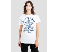 Stranger Things Scoops Ahoy Retro Ladies T Shirt, White Stranger Things White M