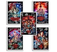 Stranger Things Season 1 2 3 4 & 5 Cast Signed Autograph A4 Posters Photo Print TV Show Series Framed Memorabilia Gift Winona Ryder David Harbour All Seasons (Season 1-5, A3 Posters Only)