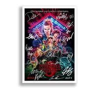 Stranger Things Season 1 2 3 & 4 Cast Signed Autograph A4 Posters Photo Print TV Show Series Framed Gift Winona Ryder David Harbour All Seasons (A3 POSTER SEASON 3)