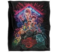 Stranger Things Season 3 Poster Silky Touch Super Soft Throw Blanket 152 X 127 Cm, White