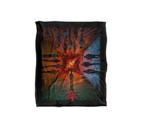 Stranger Things Season 4 Poster Super Soft Throw Blanket 152 X 127 Cm Stranger Things Multicolor 152 X 127 Cm
