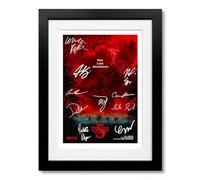 Stranger Things Season 5 Cast Signed A4 Poster Photo Print Framed Autograph Gift TV Show Millie Bobby Brown, Finn Wolfhard (A4 Black Framed & Mounted)