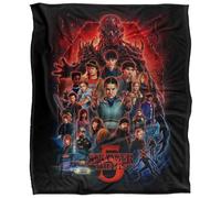 Stranger Things Season 5 Poster Silky Touch Super Soft Throw Blanket 152 X 127 Cm, White