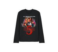 Stranger Things Season Five Poster Long Sleeve T-Shirt, Black | Size: Small Stranger Things Black S
