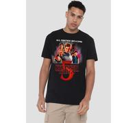 Stranger Things Season Five Poster T-Shirt, Black | Size: Large Stranger Things Black L