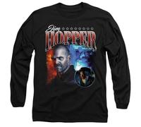 Stranger Things Season Four Jim Hopper Homage Unisex Long Sleeve T Shirt, Black, S