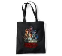 Stranger Things Season One Poster Grocery Travel Reusable Tote Bag, Black