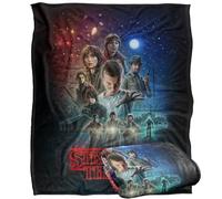 Stranger Things Season One Officially Licensed Silky Touch Super Soft Throw Blanket 152 x 127 cm Netflix White One Size