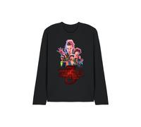 Stranger Things Season Three Poster Long Sleeve T-Shirt, Black | Size: Large Stranger Things Black L